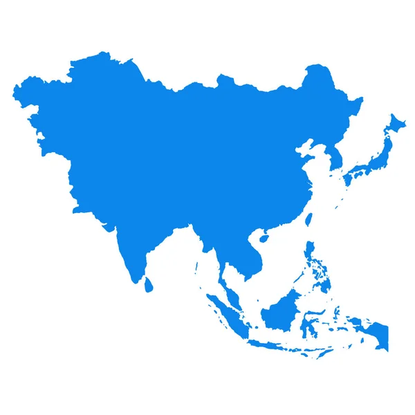 Ikona mapy Asie izolované na bílém pozadí. Koncept cestování po celém světě — Stock fotografie