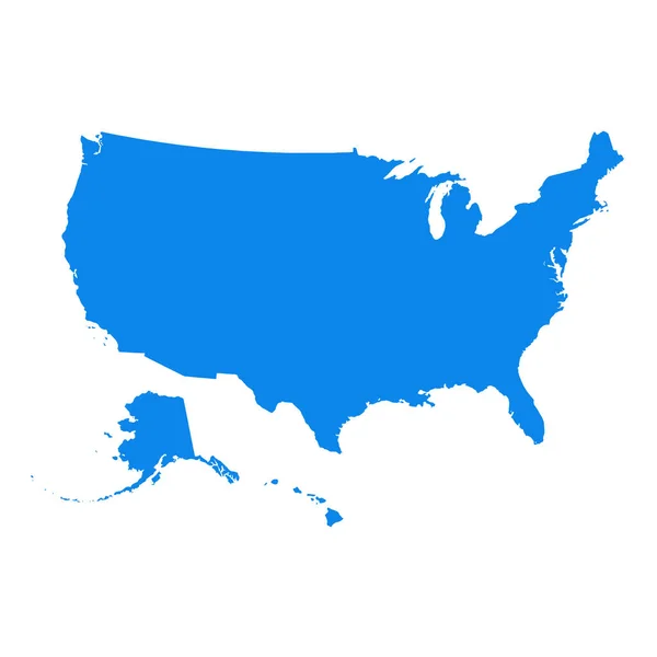 Mappa degli Stati Uniti d'America icona isolata su sfondo bianco. Viaggiare in tutto il mondo — Foto Stock
