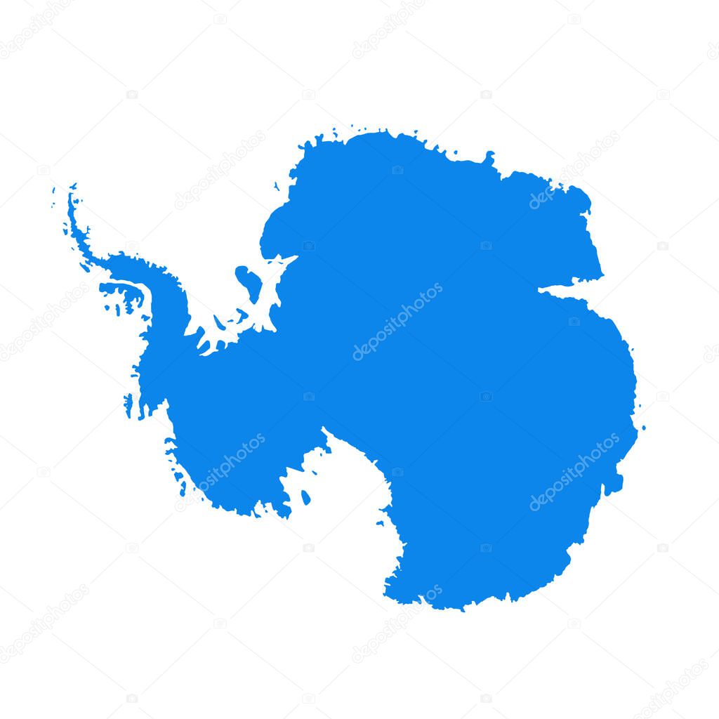 Antarctica map icon isolated on white background. Travel worldwide concept
