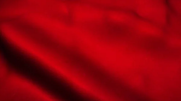 Червоний Махаючий Прапор Повний Екран Візуалізація — стокове фото