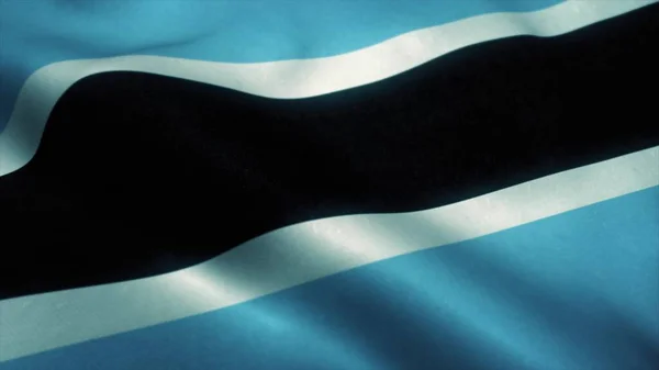 Botswana Flaggan Vinkar Vinden Botswanas Flagga Botswana Syns Till Konvertering — Stockfoto