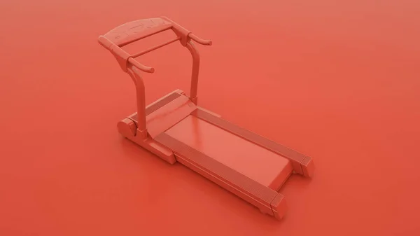 Bieżnia Red Running Machine Ilustracja Renderowania — Zdjęcie stockowe