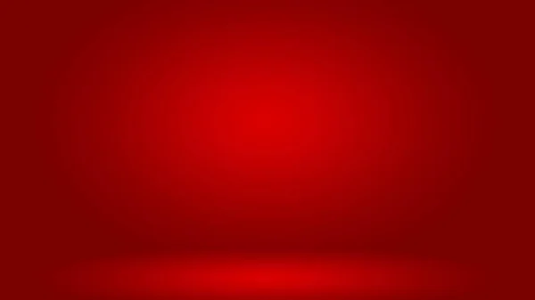 Astratto luce rossa camera vuota studio di sfondo per la presentazione con il colore rosso sfumato — Foto Stock