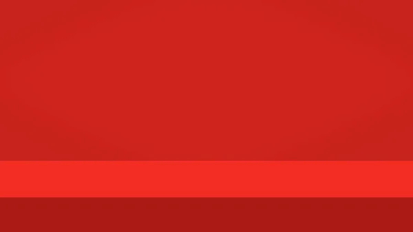 Порожній яскраво-червоний колір студійного столу фон кімнати, дисплей продукту з копіювальним простором для відображення дизайну контенту. Банер для реклами продукту на сайті — стокове фото