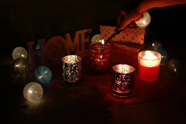 Noel için aile romantik ruh hali