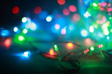 multicolored lights Shine with bright colors of the rainbow