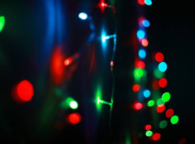 multicolored lights Shine with bright colors of the rainbow