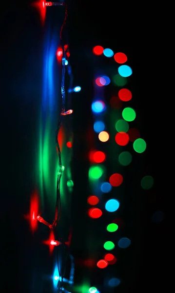 Luzes Multicoloridas Brilhar Com Cores Brilhantes Arco Íris — Fotografia de Stock
