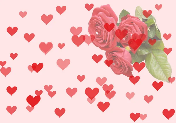 Tarjeta Felicitación San Valentín Para Todos Los Amantes —  Fotos de Stock