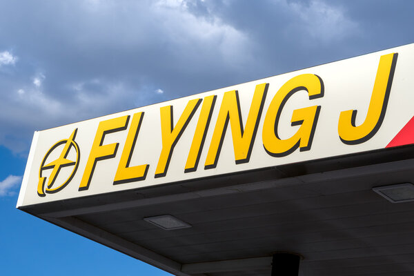 Flying J Truck Stop Exterior and Logo