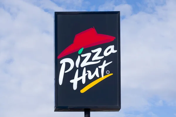 Pizzahütte Restaurant Schild und Logo. — Stockfoto