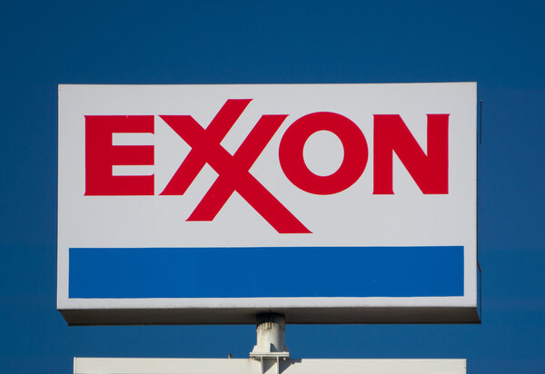Exxon Gas Station Sign and Logo