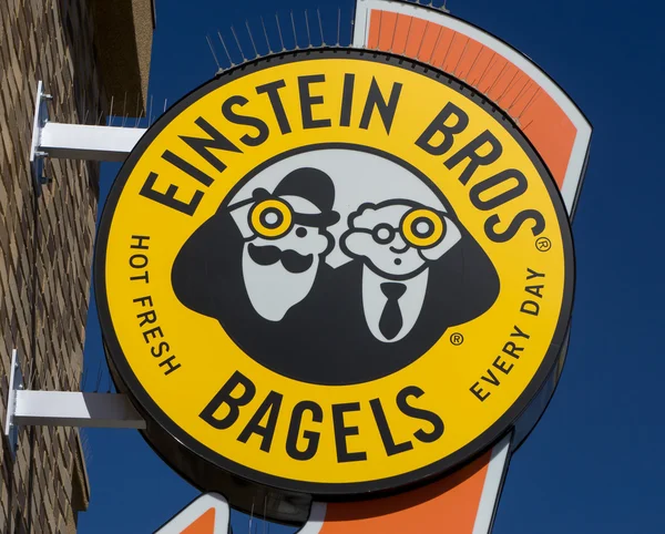 Einstein Bros. Bagel Sign og Logo – stockfoto