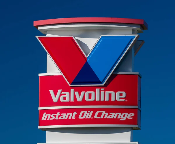 Valvoline Instant olej zmiany zewnętrzne i Logo — Zdjęcie stockowe