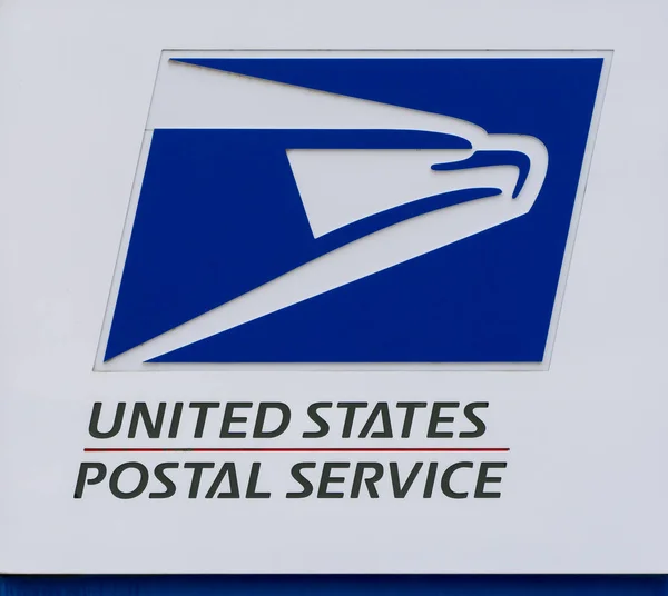 United States Postal Service teken en Logo. — Stockfoto