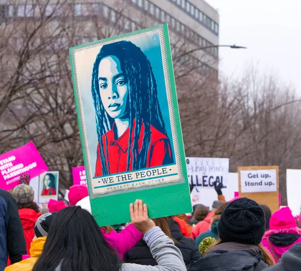 2017 vrouwen maart Minnesota — Stockfoto