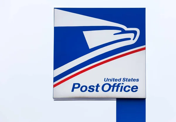United States Postal Service teken en Logo. — Stockfoto
