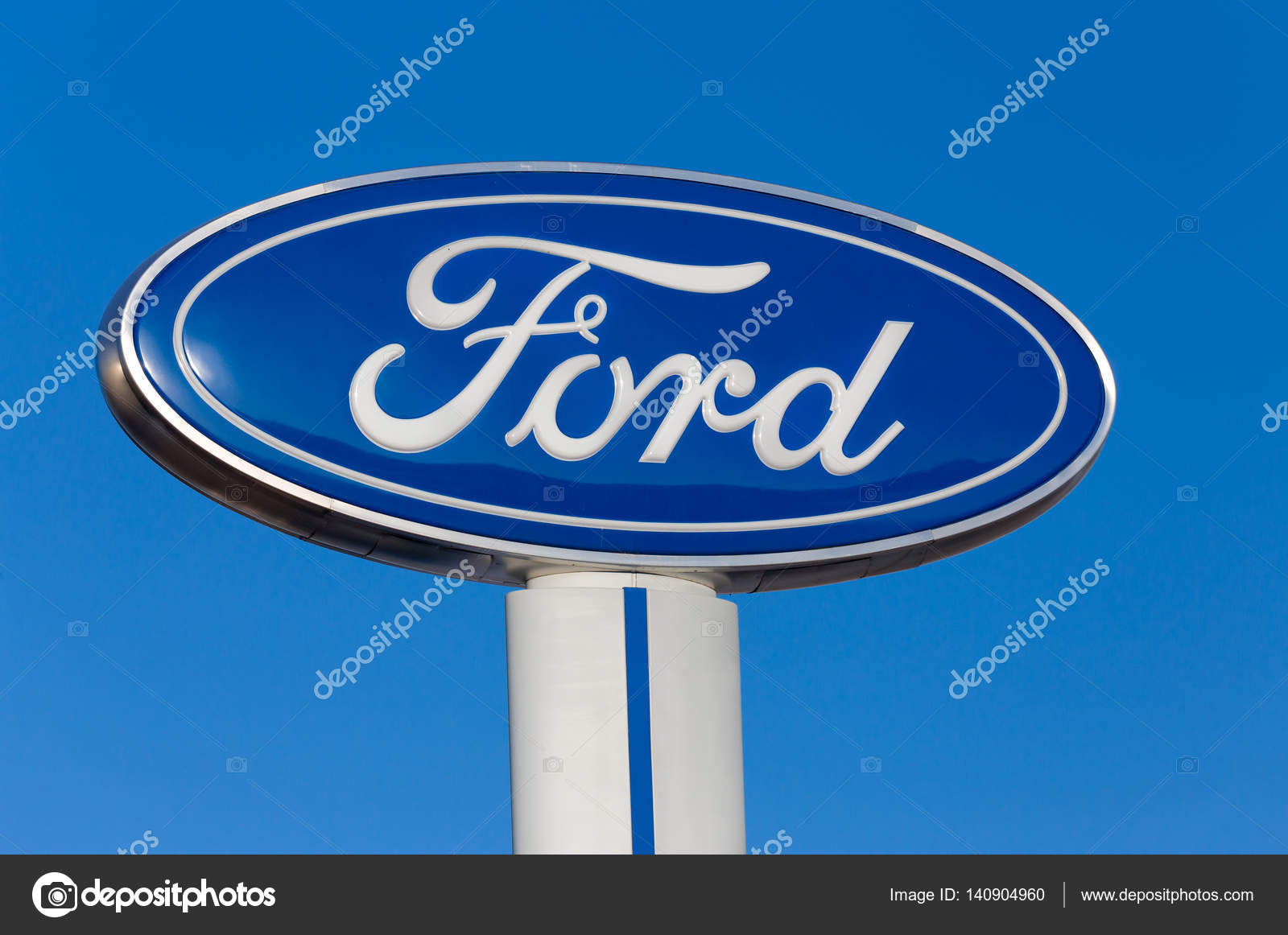 Ford Automobile Dealership and Sign Stock Editorial Photo © wolterke