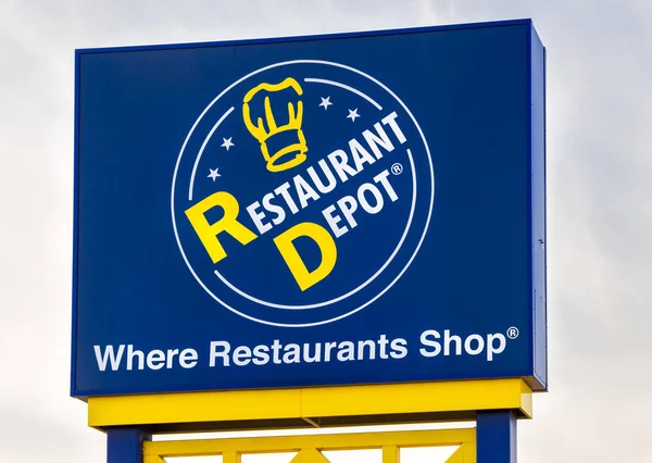 Restaurant Depot exterieur teken en Logo — Stockfoto