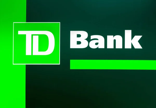 TD Banco sinal exterior e logotipo — Fotografia de Stock