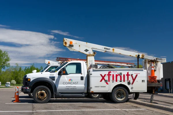 Comcast Xfinity fordon och logotyp — Stockfoto