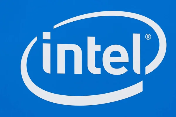 Intel Corporation varumärke och logotyp — Stockfoto