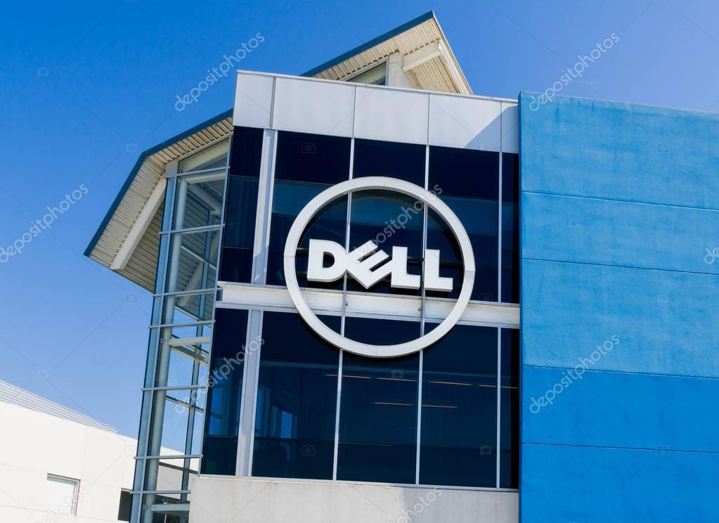 SANTA CLARA, CA/USA - JULY 29, 2017: Dell computer corporate facility and logo. Dell Inc. is a multinational computer technology company.