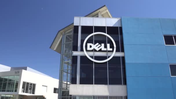 Coporate εγκατάσταση υπολογιστή της Dell και το λογότυπο — Αρχείο Βίντεο