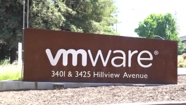 Palo Alto Usa Července 2017 Vmware Firemní Sídlo Vmware Inc — Stock video