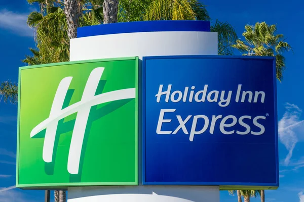 Holiday Inn Express and Suites Sign and Logo — Stock Photo, Image