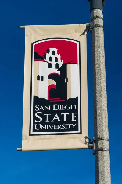 Banner and Logo on the Campus of San Diego State University — Stock Photo, Image