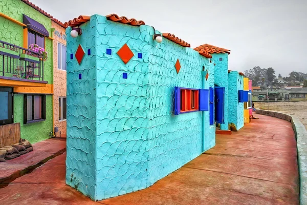 Estrutura Colorida Capitola Venetian Capitolia Califórnia — Fotografia de Stock