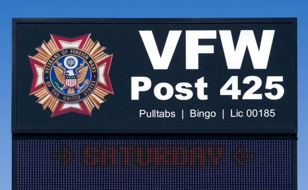 Внешний знак и логотип VFW — стоковое фото