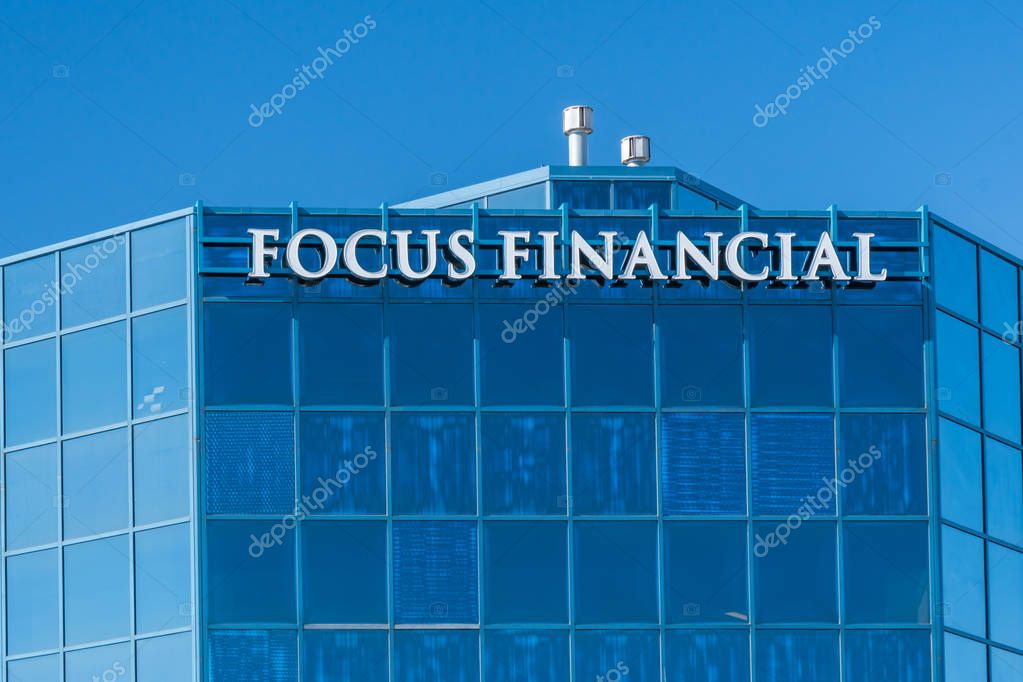 ST. LOUIS PARK, MN/USA - MARCH 17, 2018: Focus Financial Corporation exterior building and logo. Focus Financial Partners, LLC is an investor in independent, fiduciary wealth management firms.