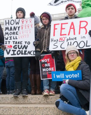 The March for Our Lives March in St. Paul, Minnesota, USA. clipart