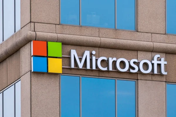 Edina Usa Nisan 2020 Microsoft Şirket Ofisleri Ticari Marka Logosu — Stok fotoğraf