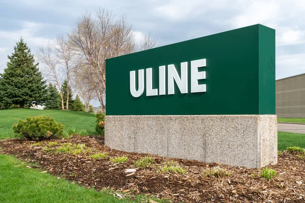 Hudson Usa Maj 2020 Uline Distribution Center Logo Zewnętrzne Znak — Zdjęcie stockowe