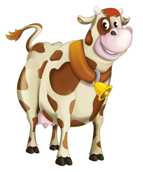 Ευτυχισμένος αγελάδα κινούμενων σχεδίων — Φωτογραφία Αρχείου