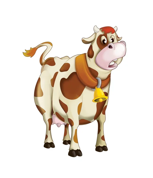 Cartoon happy cow — Stockfoto