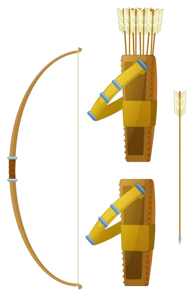 卡通弓和箭-军事 — 图库照片