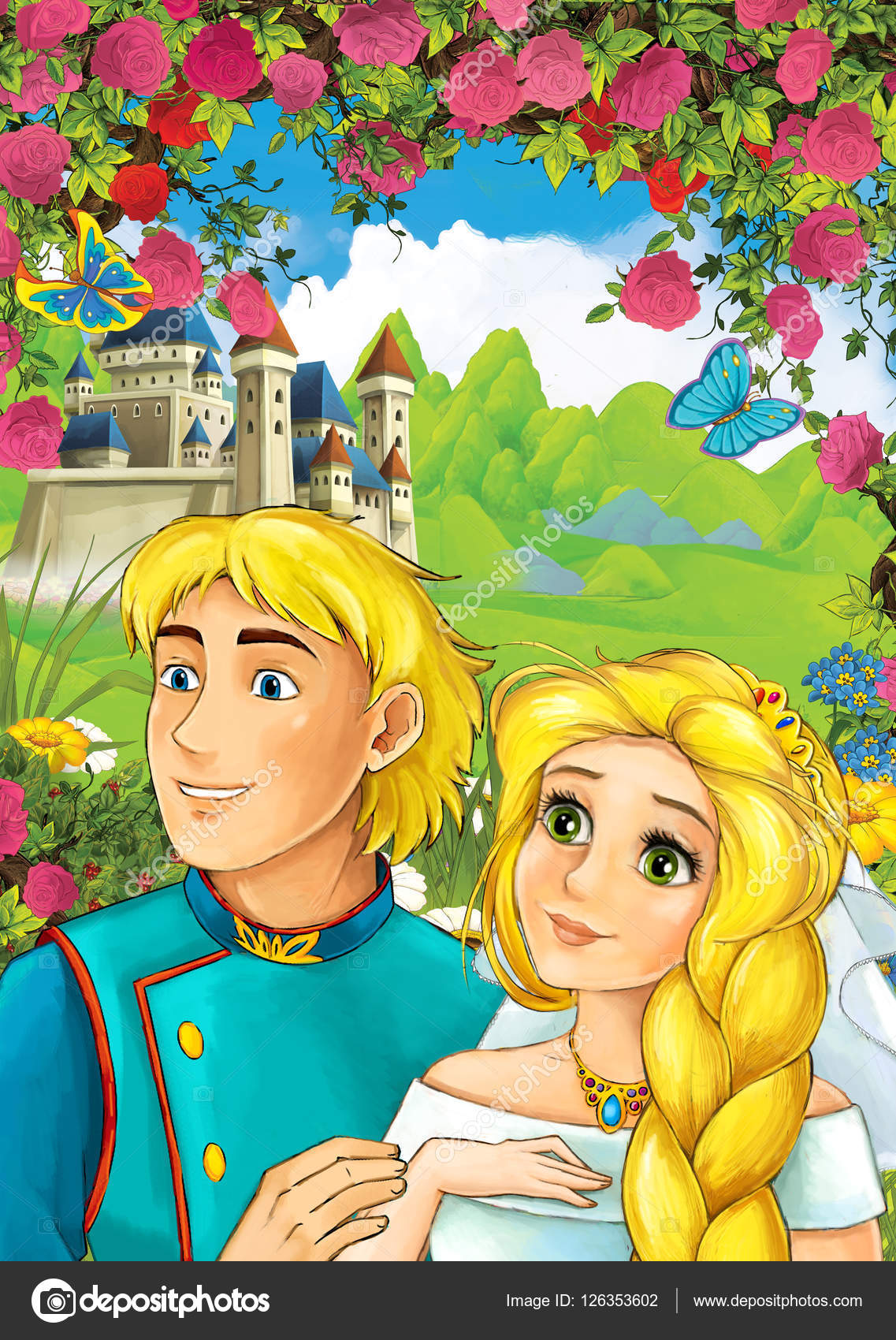 Loving couple - prince and princess Stock Photo by ©illustrator_hft 126353602 Loving couple - prince and princess Stock Photo by ©illustrator_hft 126353602