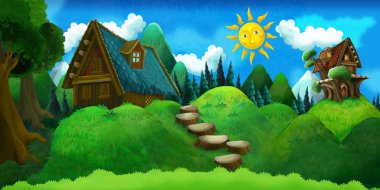 tepelerde forest yakınındaki iki ev 