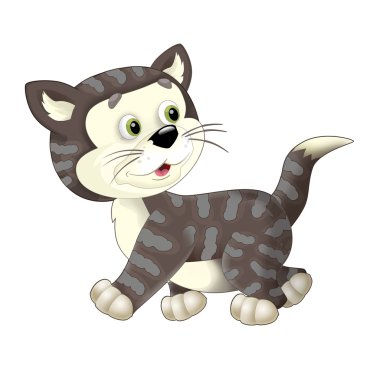 mutlu kedi yürüyüş ve geriye dönüp baktığımda