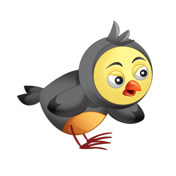 Kreskówka śmieszne kolorowy ptak — Zdjęcie stockowe