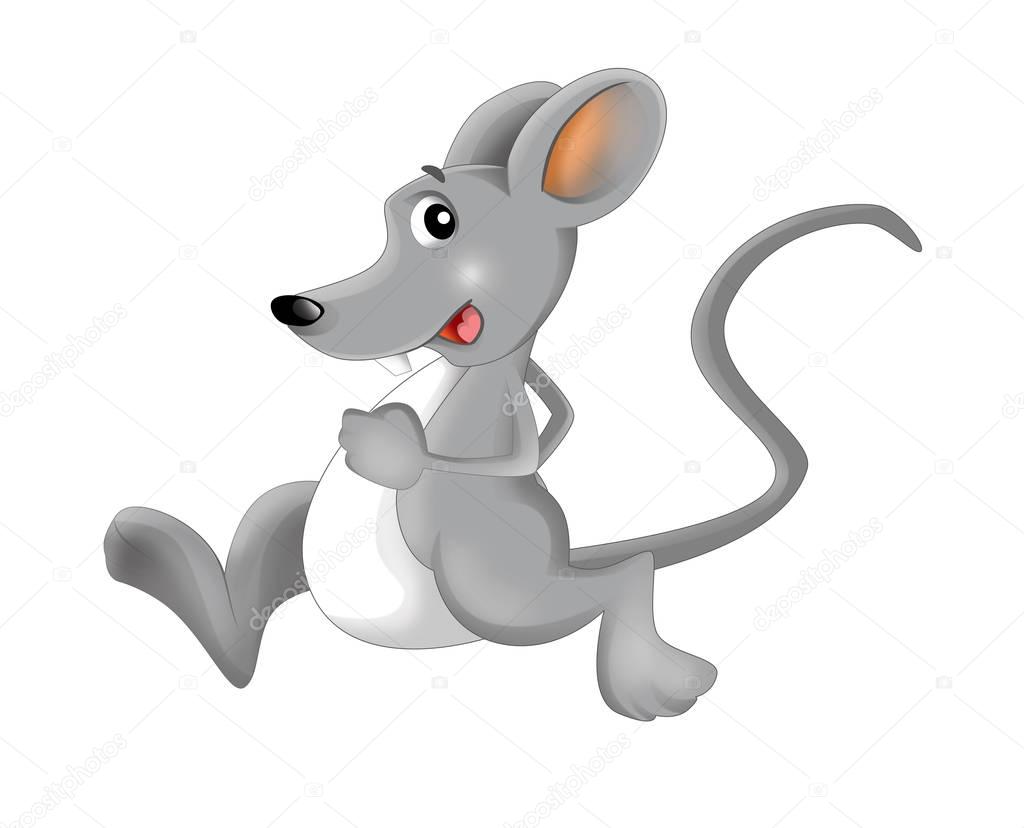 Cartoon Happy And Funny Mouse Stock Photo - 