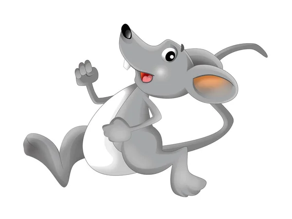 Cartoon happy and funny mouse
