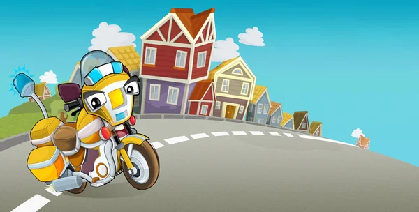 Cartoon utryckningsfordon - service motorcykel — Stockfoto