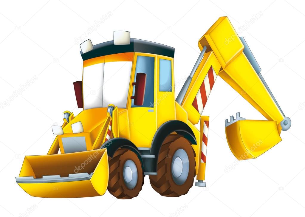 Cartoon funny excavator