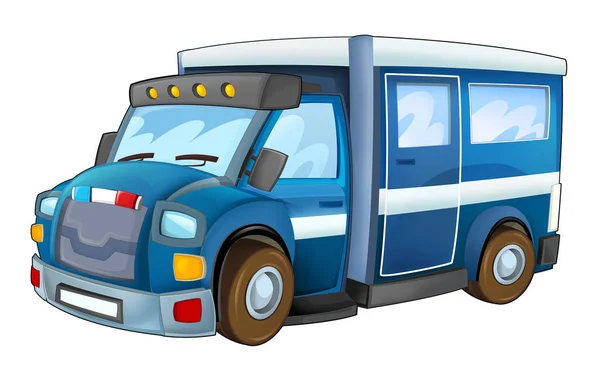 Cartoon-Polizeiauto - LKW - isoliert - Illustration für Kinder — Stockfoto