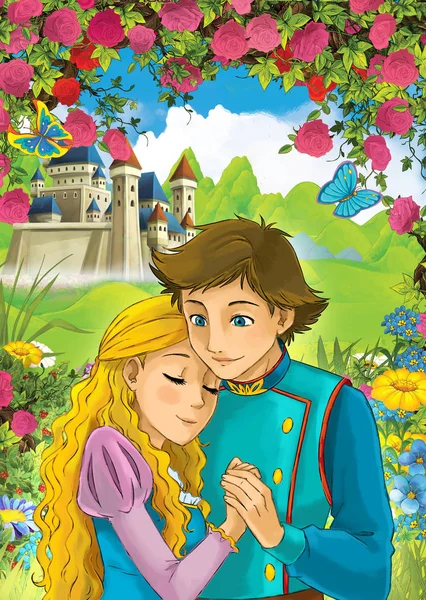 Любящая пара - принц и принцесса — стоковое фото